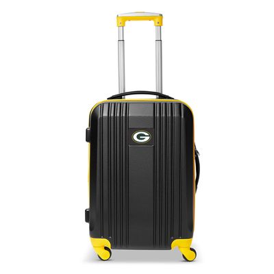 Denco NFL Green Bay Packers Round-Tripper Two-Tone Hardcase Luggage Spinner, Yellow, 21"