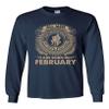 Long Sleeve Adult T-Shirt Aquarius Men Created Equal Best Born in February DT (Medium, Navy Blue) view 1