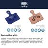 BBB Cycling BBS-561S DiscStop HP Sintered High Performance Bike Disc Brake Pad for for Shimano Flat-Mount BR-RS505/805, 1 Pair (2 Pieces) view 2