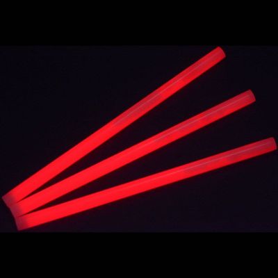 Glow With Us 12" Red Industrial Grade Jumbo Light Sticks, 10 Count