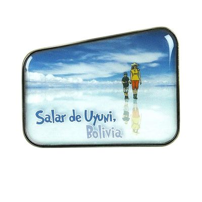Collectible Novelty Pin for Backpack, Scarf - Made Made From Jeweler Class Metal - Spartan and the Green Egg Explorer Pin Series: Salar de Uyuni, Bolivia (237)