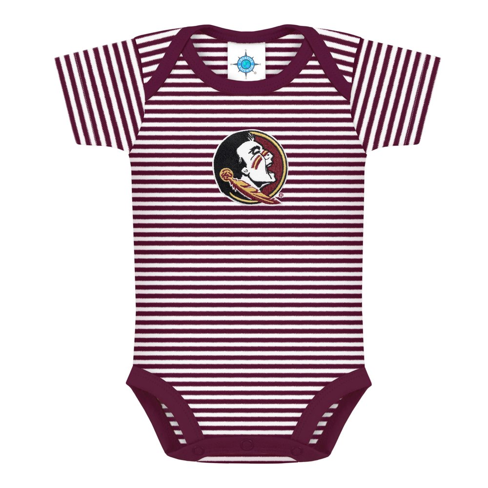 Florida State University Seminoles Striped Newborn Baby Bodysuit, Garnet, 12 Months