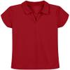 Nautica Girls School Uniform Short Sleeve Performance Polo Shirt, Red, 12 14 US view 1