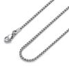 FOSIR Mens Chain Necklaces, 2mm Stainless Steel Rolo Chain Necklace for Men and Women, Silver Tone Box Chains for Men,18 Inch view 1
