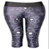 Sister Amy Women's 3D Geometric Print Workout Running Capri Pants Crop Leggings Space US M view 1