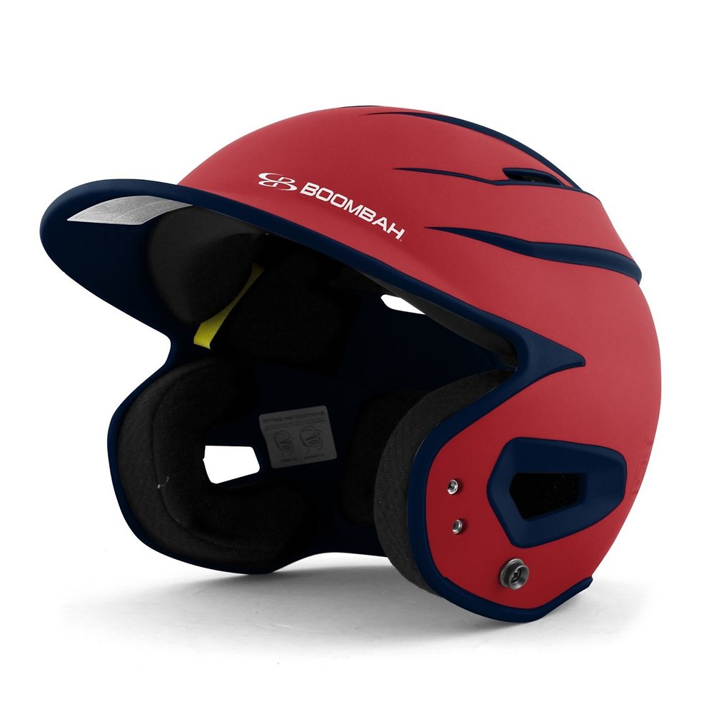 Boombah DEFCON Batting Helmet Sleek Profile Red/Navy - Size Senior 7" - 7 3/4"
