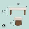 Waterglider International Meditation Bench (NAT. White), Seiza, Sustainable Acacia Wood with Curved Bottom Edges for The Perfect Posture, Meditation Stool, Prayer Bench, Meditation Chair, Yoga Stool view 2