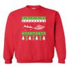 Alien UFO Spaceship Reindeer Ugly Christmas Xmas Funny DT Novelty Crewneck Sweatshirt (Medium, Red) view 1