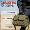Gun Range Bags for Handguns and Ammo  Tactical Shooting Bag can Fits 3+ Pistols  Compact Gun Carrying Case with Durable Double Stitching Lockable YKK Zippers, Magazine Storage & Shoulder Strap view 2