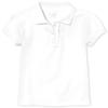 The Children's Place Girls Short Sleeve Ruffle Pique Polo,White Single,XXL(16) view 1