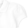 The Children's Place Girls Short Sleeve Ruffle Pique Polo,White Single,XXL(16) view 3