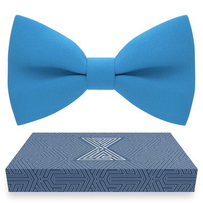 Bow Tie House Boys Bow Ties for Men Cute Blue Bowtie for Youth Expands Our Color Line - Sky Light Deep Navy Blue Bowties Men's and Electric Royal Blue Costume BowTies - shop (Medium, Deep Blue)