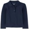 The Children's Place Girl's Long Sleeve Ruffle Pique Polo, Tidal, XX-Large view 1
