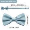 SYAYA Bow Ties for Men, Silk Formal Tuxedo Bow Tie for Boy, Tux Bowtie For Wedding U-SY-B2 (Hot Pink - Bow Tie & Handkerchief Set) view 3