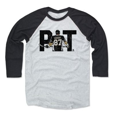500 LEVEL Sidney Crosby 3/4 Sleeve T-Shirt (Baseball Tee, XXX-Large, Black/Ash) - Sidney Crosby City K