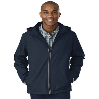 Charles River Apparel mens Pack-n-go Full Zip Reflective Jacket Raincoat, Navy, X-Small US