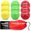 PowerNet 3.2" 9 Pack Weighted Progressive Training Balls for Hitting Batting, Build Strength & Muscle, Improve Technique, Softball Size, Training Equipment for Throwing (12, 14, 16 oz) view 1