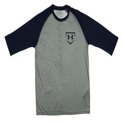 Under Armour Mens Baseball Tee--Grey/Heather (Medium)