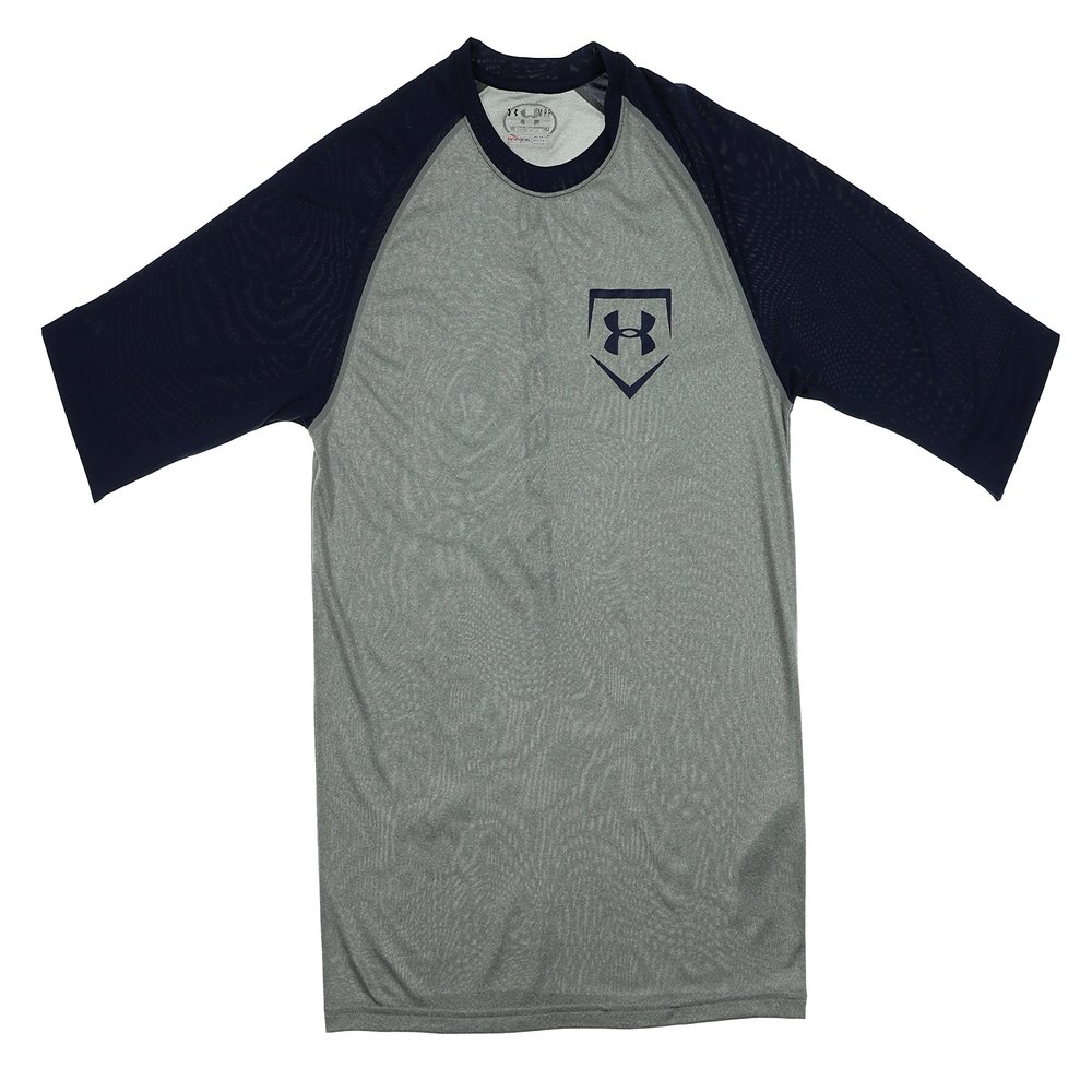 Under Armour Mens Baseball Tee--Grey/Heather (Medium)