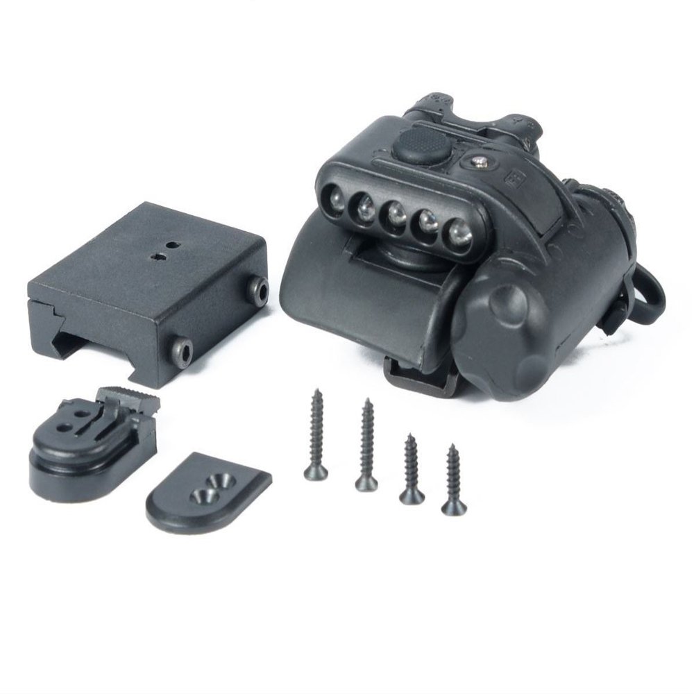 DLP Tactical Helmet Light/IR Strobe/Military Helmet Mount Flashlight (Black)