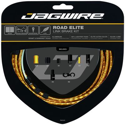 Jagwire JW-RCK702 Road Elite Link Brake Kit Cable, Gold, One Size