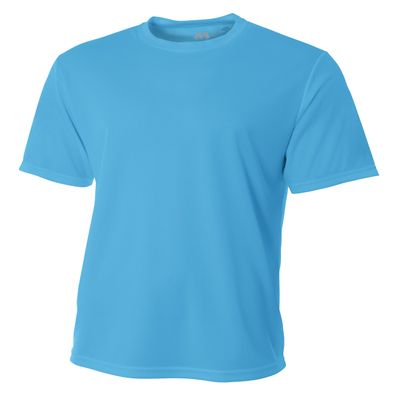A4 Mens Short Sleeve Birds-Eye Mesh Crew, 3XL, Electric Blue