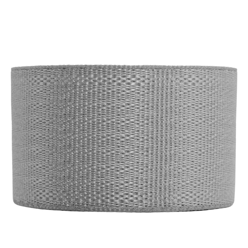 SGT KNOTS Belt Webbing - Heavy Duty and 100% Polyester Straps for Cargo, Harnesses, Canoe Seats and Climbing Uses (2" x 10ft, Silver Gray)