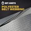 SGT KNOTS Belt Webbing - Heavy Duty and 100% Polyester Straps for Cargo, Harnesses, Canoe Seats and Climbing Uses (2" x 10ft, Silver Gray) view 3