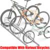Simple Houseware 5 Bike Bicycle Floor Parking Adjustable Storage Stand, Silver view 2