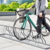 Simple Houseware 5 Bike Bicycle Floor Parking Adjustable Storage Stand, Silver view 4