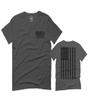 0021. Vintage American Flag United States of America Military us USA Patriotic Style for Men T Shirt (Charcoal, 2X-Large) view 1