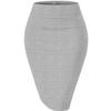 Hybrid & Company Women's Premium Nylon Ponte Stretch High Waist Pencil Suit Skirt Below Knee KSK45002 1073T Heather GR L view 1