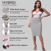 Hybrid & Company Women's Premium Nylon Ponte Stretch High Waist Pencil Suit Skirt Below Knee KSK45002 1073T Heather GR L view 4