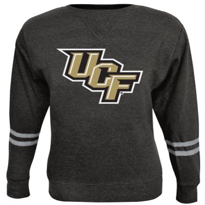 Alta Gracia NCAA Central Florida Golden Knights Women's Crew 50/50 Fleece Top, Black, Small