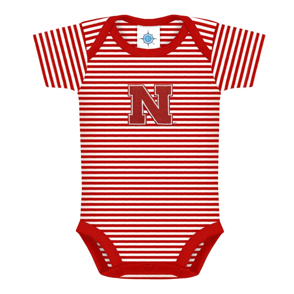 Creative Knitwear University of Nebraska Cornhuskers Striped Baby Bodysuit