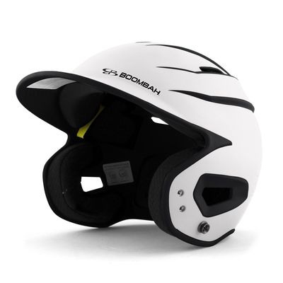 Boombah DEFCON Batting Helmet Sleek Profile White/Black - Size Junior 6 1/4" - 7"