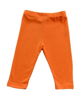 Monag Toddler Baby Rib Leggings, Orange, 4y