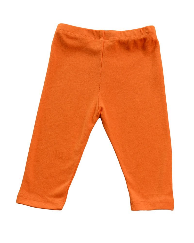 Monag Toddler Baby Rib Leggings, Orange, 4y