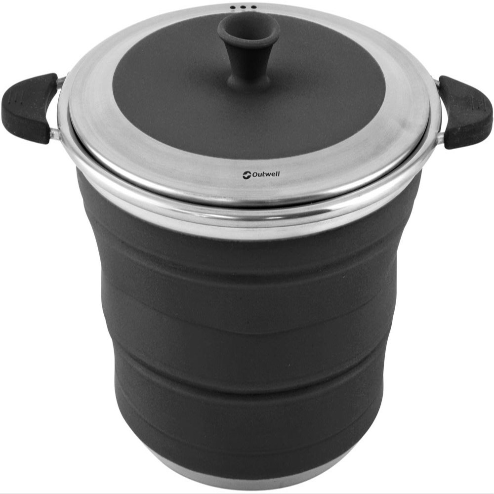 Outwell Unisex_Adult Kochtopf Collaps Cooking Pot, Black, 2.5 l