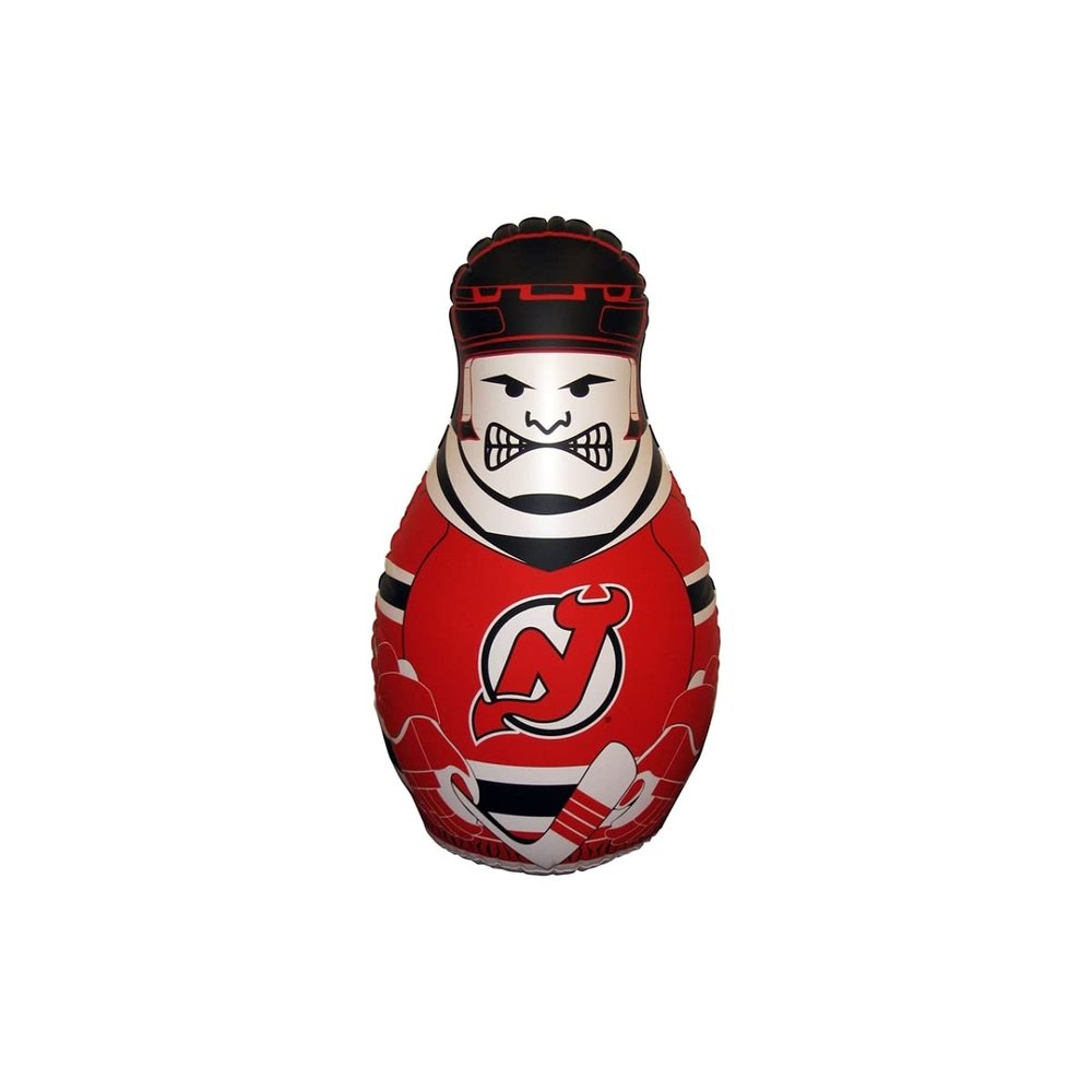 Fremont Die NHL New Jersey Devils Bop Bag Inflatable Checking Buddy Punching Bag, Mini: 12" Tall, Team Colors