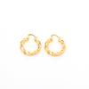 24K Gold Plated Thick Size Round Hoop Earring Jewelry Women Earring view 1