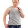 Legou Men's Solid Ultra Soft Thermal Plus Underwear Tank Top Lignht Gray XXXXXXL view 1