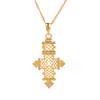 Africa Gold Necklace Ethiopian African Gold Cross Pendant Jewelry view 1