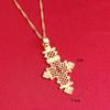 Africa Gold Necklace Ethiopian African Gold Cross Pendant Jewelry view 2