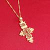 Africa Gold Necklace Ethiopian African Gold Cross Pendant Jewelry view 3
