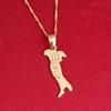 18K Gold Plated Map of Italy Necklace Pendant Jewelry for Italian view 4