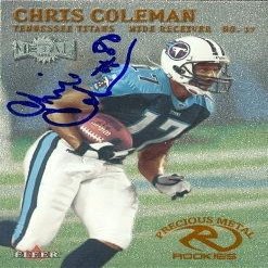 Sports Memorabilia Autograph Warehouse 68299 Chris Coleman Autographed Football Card Tennesse Titans 2000 Fleer No. 249