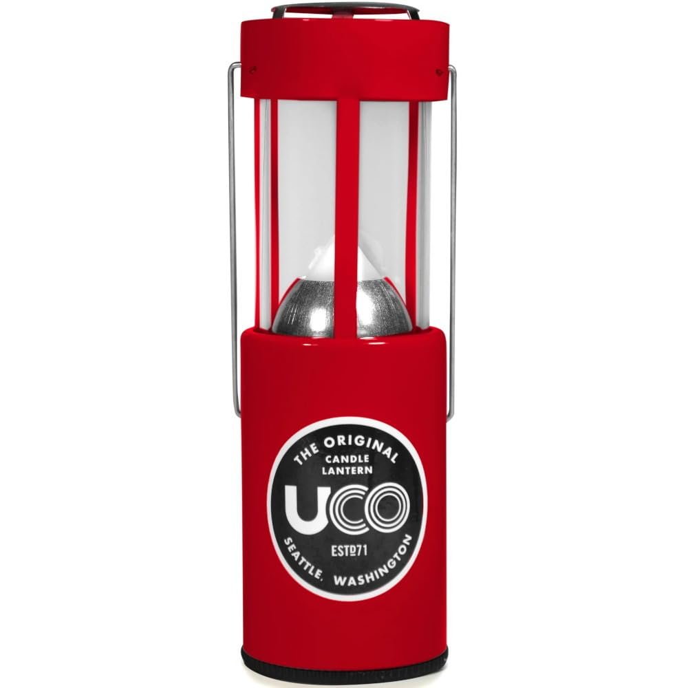 Uco 24351 Outdoor Camping Candle Lantern, Red