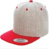 6089M Classic Snapback Pro-Style Wool Cap by Flexfit (Heather/Red) view 1
