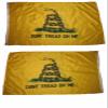3x5 Gadsden Don't Tread on me Yellow Snake Double Sided 2 Faced 2-ply Nylon Polyester Wind Resistant Flag 3x5ft gift set includes lapel pin and military grade flag clips view 1